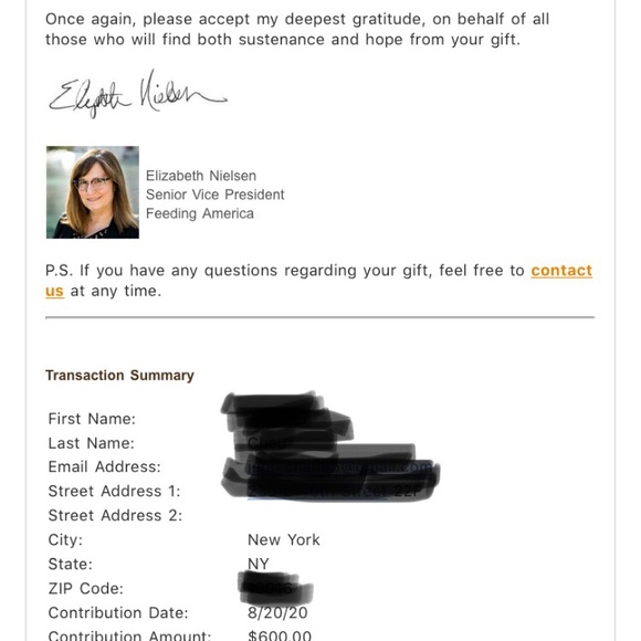 🥳 Donation to Feeding America 👏 - Picture 2 of 2